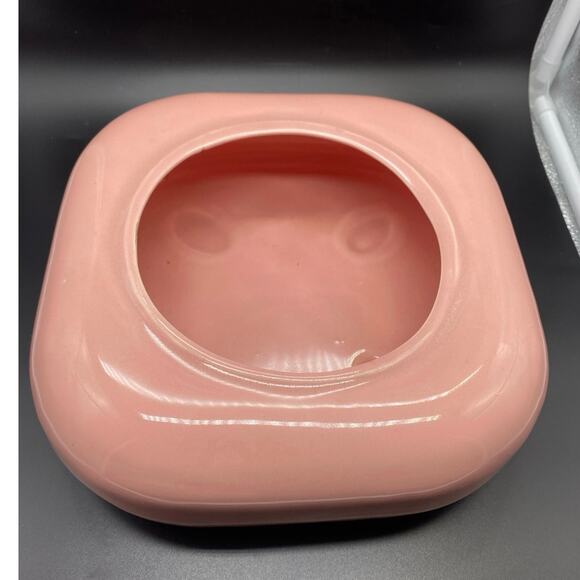 Vintage Dusty Rose Rounded Square Low Profile 80s planter Style of Haeger - Picture 2 of 7